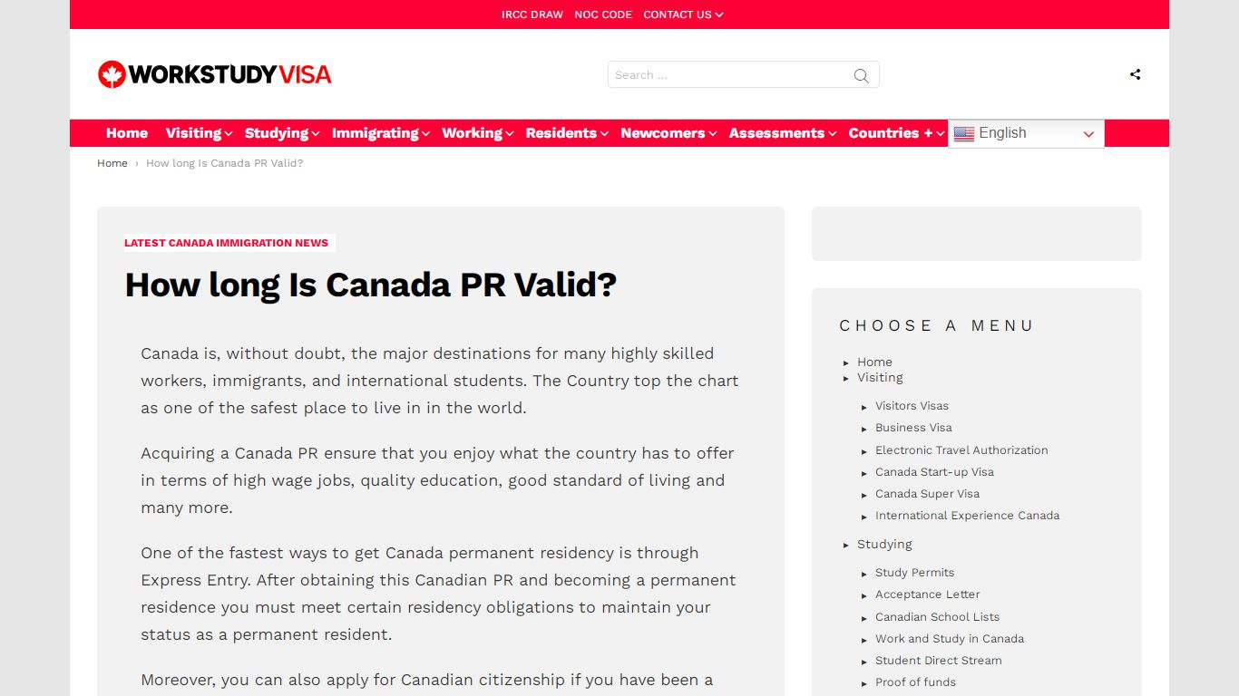 How long Is Canada PR Valid? - Work Study Visa