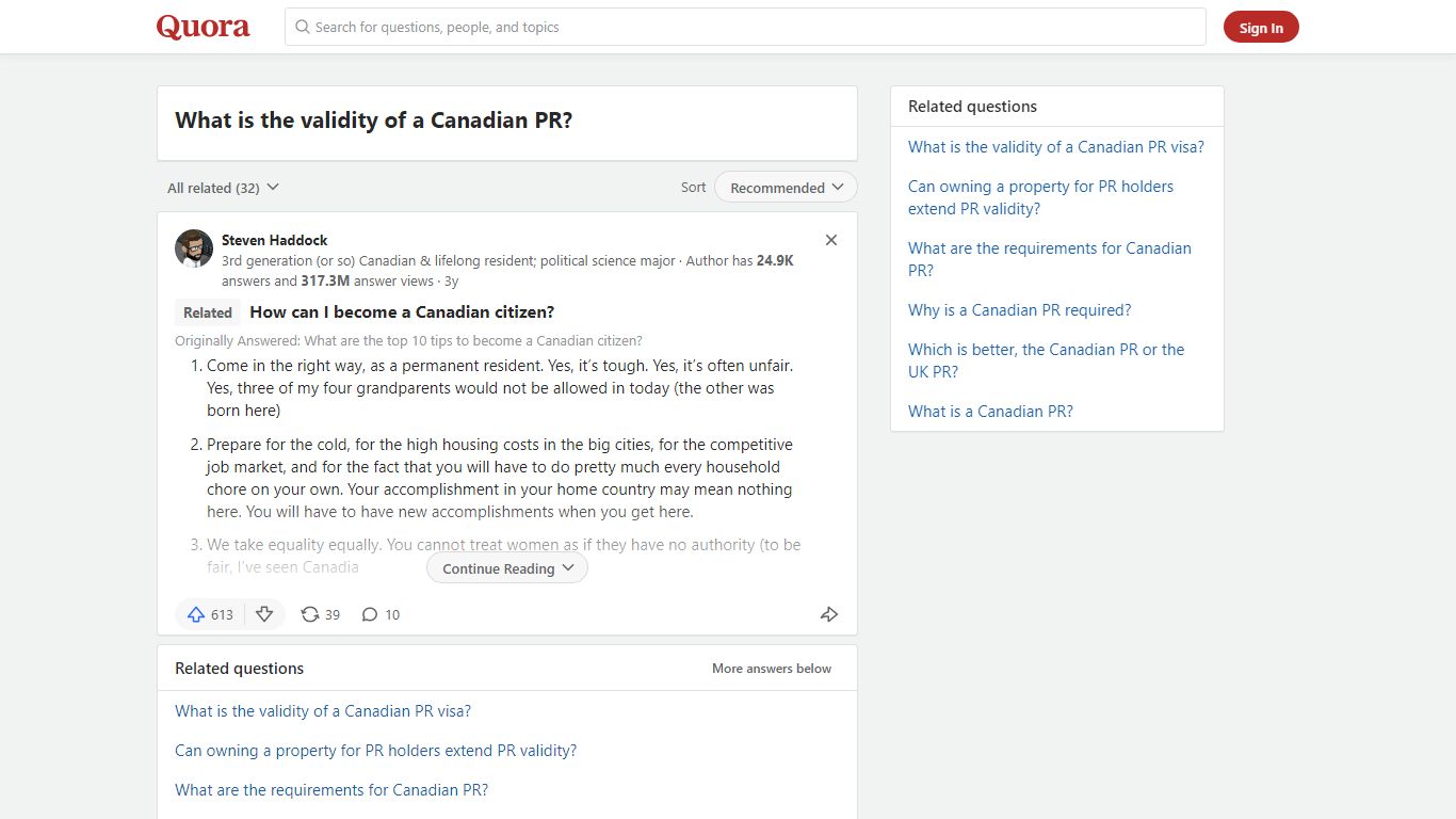 What is the validity of a Canadian PR? - Quora